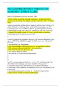 RN COMPREHENSIVE PREDICTOR NURSING - STUDY GUIDE Latest Review 2023 Practice Questions and Answers&comma; 100&percnt; Correct with  Explanations&comma; Highly Recommended&comma; Download to Score A&plus;