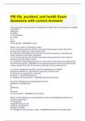 PSI life, accident, and health Exam Questions with correct Answers latest update A+ GRADED