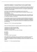 MASTER SERIES 7 EXAM PRACTICE QUESTIONS