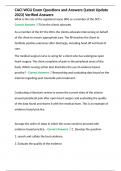 CACI WGU Exam Questions and Answers &lpar;Latest Update 2023&rpar; Verified Answers
