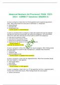 Maternal Newborn Ati Proctored  EXAM  2023- 2024 - CORRECT Solutions&sol; GRADED A&plus;  