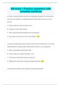 OB Bundled Exams Questions and Answers Already Passed