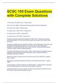 SCSC 105 Exam Questions with Complete Solutions 