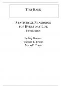 Test Bank For Statistical Reasoning for Everyday Life 5th Edition By Jeff Bennett, William Briggs, Mario Triola (100% Verified Original, A+ Grade)