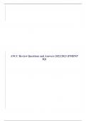 ANCC Review Questions and Answers 2022/2023 (PMHNP IQ)