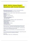 SCSC 105 Dr. Carson Exam 1 Questions with Correct Answers 