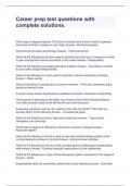 Career prep test questions with complete solutions&period;