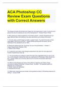 ACA Photoshop CC Review Exam Questions with Correct Answers 