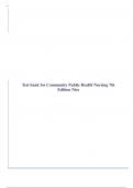 Test bank for Community Public Health Nursing 7th Edition Nies