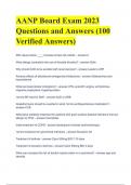 AANP Board Exam 2023 Questions and Answers (100%Verified Answers)