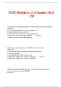 TCFP Firefighter I/II Chapters 18-21 Test