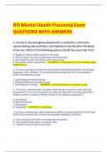ATI Mental Health Proctored Exam  QUESTIONS WITH ANSWERS