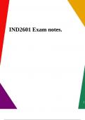 IND2601 Exam notes.