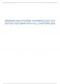 BRENNER AND STEVENS&rsquo; PHARMACOLOGY 6TH  EDITION TEST BANK WITH FULL CHAPTERS 2024