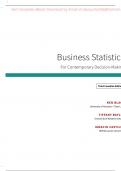 Business Statistics for Contemporary Decision Making, 4th Canadian Edition, 4e Ken Black, Tiffany Bayley, Ignacio Castillo (Test Bank Latest Edition 2023-24, Grade A+, 100% Verified)