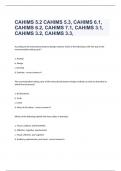CAHIMS 5.2, CAHIMS 5.3, CAHIMS 6.1, CAHIMS 6.2, CAHIMS 7.1, CAHIMS 3.1, CAHIMS 3.2, CAHIMS 3.3, exam questions and 100% correct answers 2023
