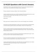 GI NCLEX Questions with Correct Answers&period;