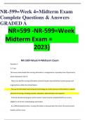 NR-599=Week 4=Midterm Exam Complete Questions & Answers GRADED A NR-599=Week 4=Midterm Exam