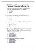 NSG 533 Advanced Pharmacology Test 1 Week 4 Questions with Answers Graded A+ 2023