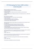 STTI Managing the Team 100&percnt; written material guide