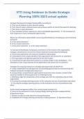 STTI Using Evidence to Guide Strategic Planning 100&percnt; 2023 actual update
