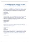STTI Building a Better Business Plan 100&percnt; written test exam solution