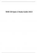NUR 530 Quiz 2 Study Guide 2023