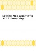 NURSING MED SURG TEST Q AND A - Jersey College&period;
