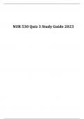 NUR 530 Quiz 3 Study Guide 2023