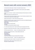 Bonent exam with correct answers 2023