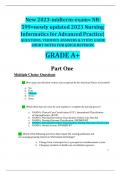 New 2023-midterm-exam= NR599=newly updated 2023 Nursing Informatics for Advanced Practice| QUESTIONS, VERIFIED ANSWERS & STUDY GUIDE SHORT NOTES FOR QUICK REVISION. GRADE A+