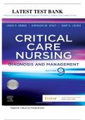 Comprehensive Test Bank for 'Critical Care Nursing Diagnosis and Management' 9th Edition by Linda D. Urden and Kathleen M. Stacy Covering Chapters 1-41| Latest Practice Exam 100% Veriﬁed Answers