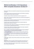 RHCA Certification V 8&period;0 Questions With Complete Solutions Graded A&plus;
