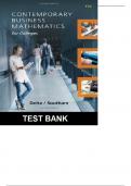  Test Bank For Contemporary Business Mathematics for Colleges 17th Edition By Deitz 