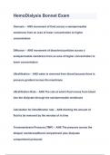 HemoDialysis Bonnet Exam Questions & Answers 2023&lpar;A&plus;GRADED 100&percnt;VERIFIED&rpar;