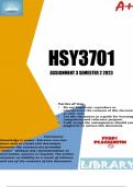 HSY3701 Assignment 3 Semester 2 2023