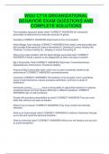 WGU C715 ORGANIZATIONAL BEHAVIOR EXAM QUESTIONS AND COMPLETE SOLUTIONS