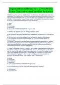 Organizational Behavior - C715 &lpar;WGU&rpar; Exam Questions And Verified Answers