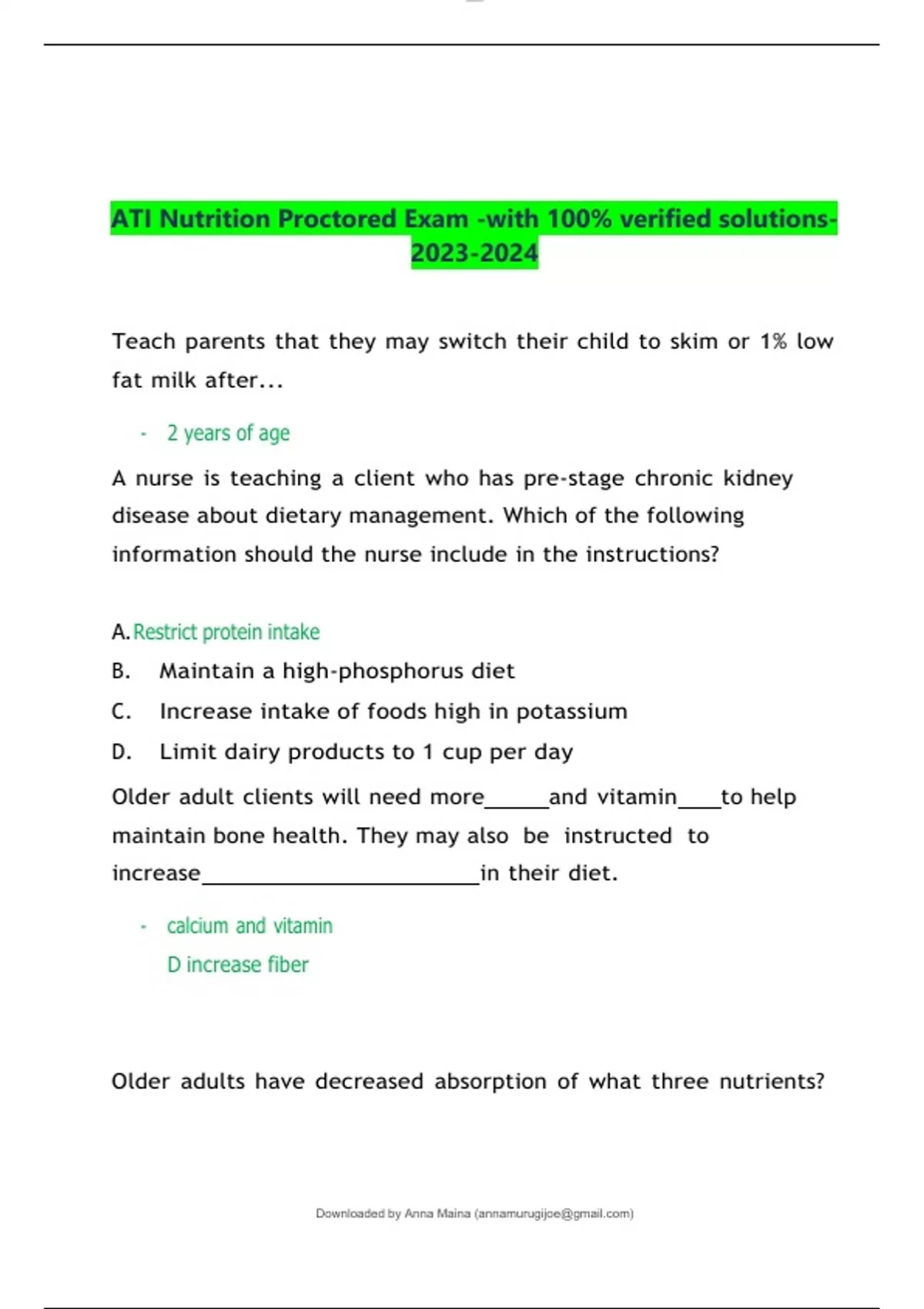ATI Nutrition Proctored Exam with 100 Verified Solutions ATI ati-nutrition-proctored-exam-with-100-verified-solutions-ati