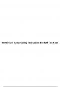 Textbook of Basic Nursing 12th Edition Rosdahl Test Bank.