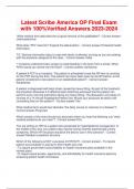 Latest Scribe America OP Final Exam with 100&percnt;Verified Answers 2023-2024