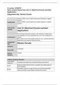 Btec applied science Unit 15 electrical circuit's and their Applications 