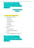 Nurse misc ATI Fundamentals Proctored Exam Review STUDY  GUIDE LATEST UPDATE 2020/2021 GRADED A+