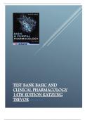 TEST BANK BASIC AND CLINICAL PHARMACOLOGY 14TH EDITION KATZUNG TREVOR 2023 verified
