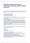 MedSurg Comprehensive Final Examination Questions With Complete Solutions&period;