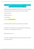 NBCOT Cardiopulmonary Questions and Answers Already Graded A