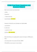 PCM3 Final Exam Questions and Answers Rated A