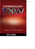  Test Bank For Criminology Today An Integrative Introduction 8th Edition By Schmalleger 
