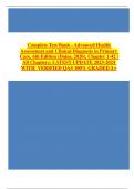 Test Bank - Advanced Health Assessment and Clinical Diagnosis in Primary Care&comma; 6th Edition &lpar;Dains&comma; 2020&rpar;&comma; Chapter 1-42 &vert; All Chapters