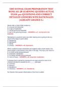 EMT-B FINAL EXAM PREPARATION TEST  BANK ALL JB LEARNING QUIZZES ACTUAL EXAM 400 QUESTIONS AND CORRECT  DETAILED ANSWERS WITH RATIONALES  |ALREADY GRADED A+ 